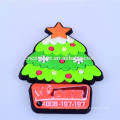 árvore de Natal promocional em forma de ímã de geladeira de pvc 2D
